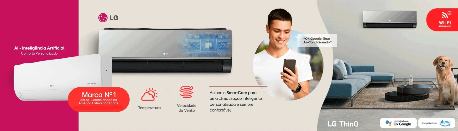 Ar condicionado LG em oferta