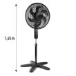 Ventilador de Coluna Arno 140W 40cm 6 Pás 3 Velocidades Preto VE2C 110V